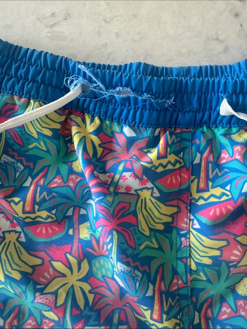 Chubbies Youth XL 18-20 Tropical Floral Swim Trunks - Blue Multicolor